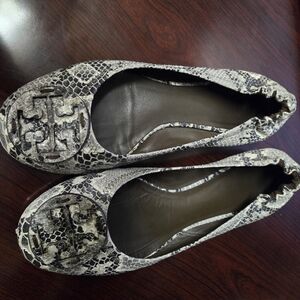Tory Burch Snakeskin Reva ballet flats